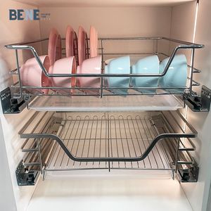 Modern Soft Close Pull Out Basket Wire Mesh Sliding Drawer <b>Dish</b> <b>Rack</b> for Kitchen Cabinets Easy Installation in Cabinets 02.2B.20 - Product Image 3