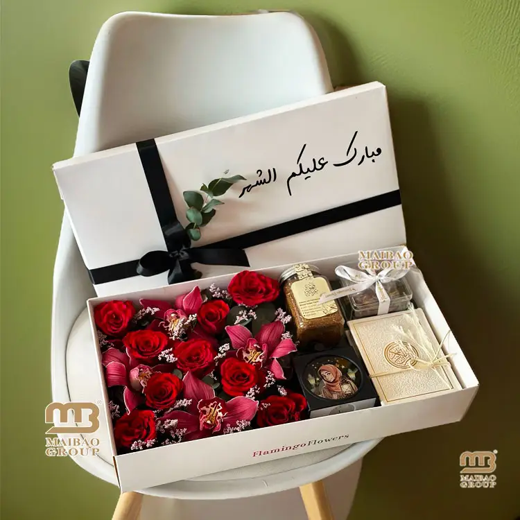 Boîtes Roses Fête des Mères Idée Cadeau Gros Emballage en Papier Conservé Savon Fleurs Boîtes Pour Maman, Emballage Floral Rose Boîte