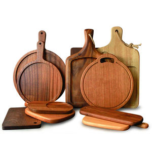 Planche à découper en bambou ou en bois personnalisée pour la cuisine Planche à découper en acacia olive et noyer avec poignée - Product Image 3