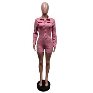 GX8622 Monos sexys para mujer 2025 Primavera Elástico Manga Larga Jeans Body Vaquero de Una Pieza para Dama y Mono - Product Image 2