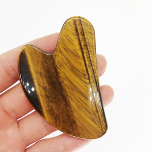 Wholesale Rose Quartz Guasha Face Body Massage Scraper Heart Shape Jade Pink Gua Sha Stone - Product Image 4