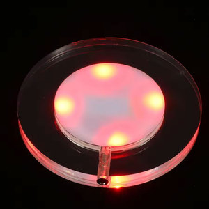 Sous-verres LED ultra-fins en acrylique pour bar, base lumineuse pour cocktails, accessoires de décoration de <span class=keywords><strong>table</strong></span> de bar, vente en gros - Product Image 2