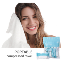 Paquete al por Mayor de 10 Toallas Comprimidas Ecológicas que se Expanden a 25x50cm, Toallitas Limpiadoras para Baño, para Rostro y Cuerpo SY423