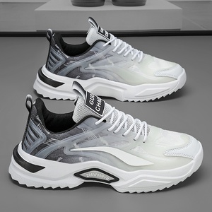 <span class=keywords><strong>JOYTIME</strong></span> Chaussures de sport décontractées à lacets pour hommes, baskets respirantes en tissu tricoté avec semelle intermédiaire en cuir véritable, style marche - Product Image 3
