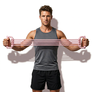 Équipement de fitness à domicile pour femmes, ceinture de yoga, corde de tension réglable en TPE/Nylon, <span class=keywords><strong>exercice</strong></span> de résistance pour le dos ouvert, 20 lb - Product Image 6