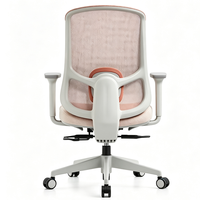 Chaise de bureau ergonomique à dossier haut avec accoudoirs réglables et appui-tête en maille, chaise intelligente pour personnel de conférence