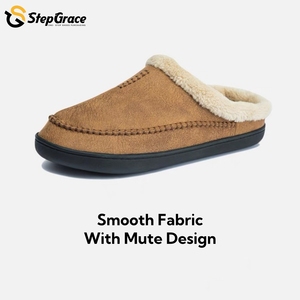 StepGrace bellek köpük kış ev terlik kapalı açık sıcak yumuşak kaymaz erkek ayakkabısı terlik - Product Image 3
