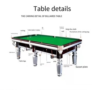 Table de billard de <span class=keywords><strong>snooker</strong></span> chinoise commerciale pour jeux de sport en salle, prix de gros de l'ardoise naturelle <span class=keywords><strong>2022</strong></span>, table de jeu de billard à vendre - Product Image 2