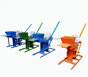 hand press easy operated compressed soil block making clay brick forming machine for wall