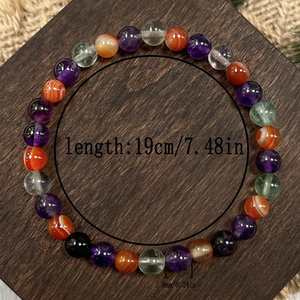 Pulsera de Piedra Natural con Cuentas de Vidrio Coloridas para Estabilidad Emocional, Fotos de Producto Profesionales, Garantía Comercial - Product Image 3