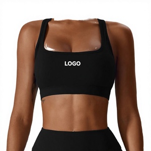 2026 Wholesale Solid Sexy Gym Clothing Breathable Lightweight Sleeveless Fitness Top Square Neck Yoga <b>Bras</b> For Adult - Product Image 2