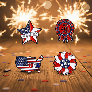 Pin de Esmalte Suave del 4 de Julio de los Estados Unidos de América para el Día de la Independencia, Recuerdo, Insignia de Metal, Pin de Solapa con <span class=keywords><strong>Mapa</strong></span> de la Bandera de las Estrellas de EE. UU. - Product Image 2