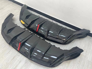 Difusor trasero estilo IM de fibra de carbono con alerón de luz adecuado para kit de carrocería T MODEL <span class=keywords><strong>Y</strong></span> faldones laterales del borde del parachoques delantero - Product Image 3