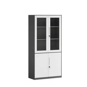 Fábrica al por mayor barato Oficina Metal Gabinete de almacenamiento Gabinete de archivo de acero Puerta de vidrio Gabinete de archivo - Product Image 1