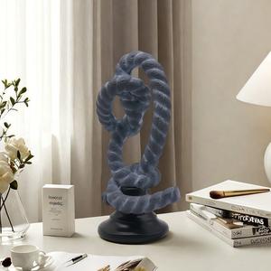 Ornement moderne minimaliste créatif en forme de nœud de corde, pour porche, bureau, modèle de pièce, art, meuble TV, vente en gros, luxe léger, résine pour la vie quotidienne - Product Image 3