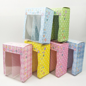 wholesale custom logo baby shoes gift packaging art paper shoe box with clear window