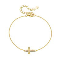 Mlluki Joyería al por Mayor, Pulsera de Plata de Ley 925 con Baño de Oro de 14K y Circonitas Cúbicas Personalizadas de Fábrica para Mujer