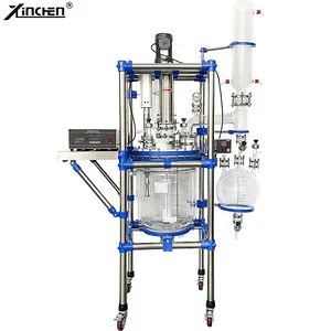 10L jacketed glass reactor Lab using glass reactor Bioreactor with Stirrer