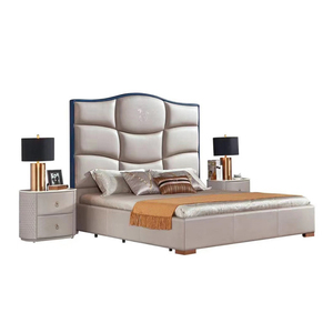 Personalizzazione OEM <span class=keywords><strong>Letto</strong></span> <span class=keywords><strong>Matrimoniale</strong></span> di Lusso con Testiera Morbida, Struttura Moderna King Size con Rivestimento in <span class=keywords><strong>Tessuto</strong></span>/Pelle - Product Image 6
