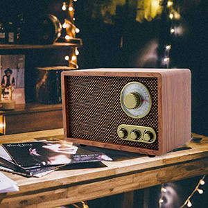 Radio <span class=keywords><strong>FM</strong></span> <span class=keywords><strong>AM</strong></span> Retro de madera, reproductor Mp3 y antena, altavoz incorporado para cocina y sala de estar - Product Image 3