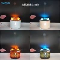 Humidificateur d'air intelligent à ultrasons, effet flamme volcanique, diffuseur d'arômes, 300 ml, pour huiles essentielles, pour la maison