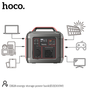 สถานีพลังงานสำรองแบบพกพา OEM DB28 300W คลื่นไซน์บริสุทธิ์ พร้อมเต้ารับไฟฟ้ากระแสสลับ - Product Image 3