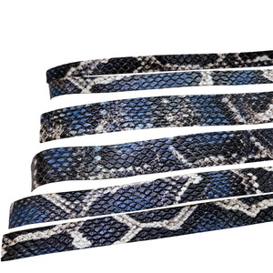 Cinghia <span class=keywords><strong>in</strong></span> Pelle di Vacchetta con Motivo Pitone, Striscia <span class=keywords><strong>in</strong></span> Vera Pelle per Bordi di Abbigliamento, Accessori, Etichette Pendenti, Corda <span class=keywords><strong>in</strong></span> Pelle per Divani - Product Image 5