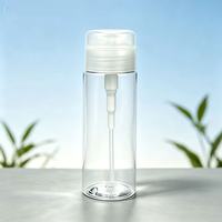 Flacon vide en plastique PET pour dissolvant de vernis à ongles, pompe à pression, cylindre, 100 ml, emballage cosmétique