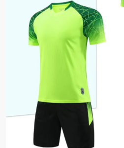 Seragam Tim Sepak Bola Dewasa Pria, Set Jersey Lengan Pendek Kerah Tegak Polos Pewarnaan Solid 100% Poliester Cetak Transfer Panas - Product Image 2