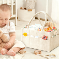 Organisateur de couches pour bébé Boîte de rangement pliable pour pépinière et organisateur de voiture pour panier à couches
