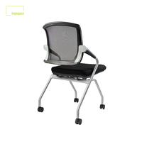 Chaise de visiteur de bureau de conception moderne de meubles commerciaux avec le bas prix pliable de caractéristique de tissu et de maille