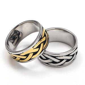 Оптовая продажа, кольцо в стиле хип-хоп, винтажное религиозное кольцо из нержавеющей стали, цепь из титановой стали, кольцо для мужчин - Product Image 5