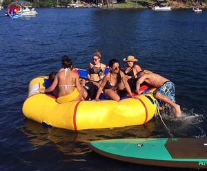 פופולרי מתנפח צף מים קפיצות מיטה ים מים פרק pvc מתנפח צף טרמפולינה seascooter מים טרמפולינה - Product Image 4