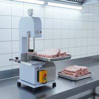 Nouvelle scie à os électrique en acier au carbone 220V pour restaurant, machine à découper la viande fraîche, processeur de désossage de l'agneau, réglable