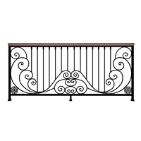 Rampe d'escalier moderne en fer forgé, garde-corps en bois massif pour balcon domestique, décoration créative pour grenier, balustrade intérieure