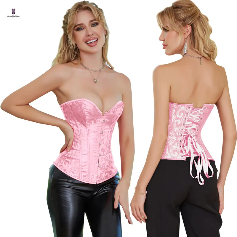 Vrouwen Sexy Korsetten Bustiers Lingerie Overbust Korset Gesp Taille Top Elegante Basken Corselet Korsett Vintage Exotische Kleding