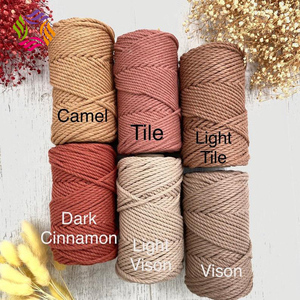 Venta Al Por Mayor 1mm 2 mm 4mm 5mm 6mm Hilo Trenzado De Algodon Para Hacer Tejer Macrame Hilos corde 3mm - Product Image 2