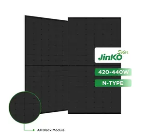 Jinko Zonnepaneel JKM420-440N-54HL4R-B N Type 420W 430W 440W Volledig Zwart Fotovoltaïsche Panelen Pv Power Module