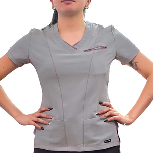 女性用看護師ユニフォーム＆スクラブセット 半袖織物ポリエステル製 病院・クリニック・歯科用スクラブスーツ - Product Image 3
