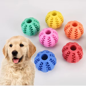 7CM giocattolo interattivo cane rotolamento lento alimentatore lento trattare Dispenser di masticare giocattoli per animali domestici palle per masticatori aggressivi cane e gatti - Product Image 1