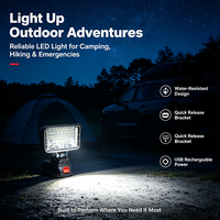 Lampe de travail portable sans fil à batterie lithium 48 LED haute luminosité 5 pouces pour chantier et situations d'urgence