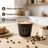 Vente en gros de 500 pièces/paquet de gobelets en papier à double paroi isolés thermiquement en carton blanc jetables pour café et boissons chaudes
