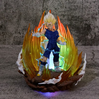 14CM Dragon Super Saiyan Vegeta IV Majiu Cartoon PVC Anime Figure Japonais Recueillir Jouet Statue DBZ Avec Lumière