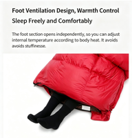 Sac de couchage de camping 4 saisons ultraléger, sac de couchage enveloppant en duvet de canard avec sac de compression