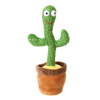 OEM Vente en gros Cactus dansant électrique doux Jouet en peluche pour enregistrement électronique Cactus pour saxophone Jouet en peluche