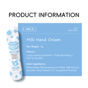 Crème hydratante pour les mains LAIKOU 3g, nourrissante, anti-fissures, lissante, crème pour les mains à l'acide hyaluronique, lotion hydratante - Product Image 3