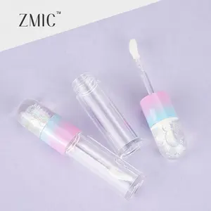 Tùy chỉnh Lipgloss Ống Bao bì thiết kế độc đáo sang trọng rõ ràng nhựa 7ml Công suất Lipgloss ống với long lanh