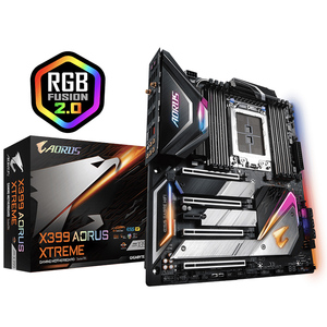 Gigabit X399 AORUS XTREME Motherboard Gaming, Motherboard Gaming dengan AMD X399 Chipset SocketTR4 Generasi Kedua Ryzen CPU Digunakan MB