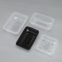 Jetable PP thermoscellage carte vide formant plateau à viande en plastique fruits viande plateaux alimentaires à emporter récipient alimentaire