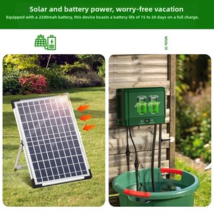 DaringFish Solar1 Vert/Noir, système d'irrigation solaire automatique pour jardin, ensemble d'équipement d'irrigation des plantes, système d'irrigation goutte à goutte - Product Image 4